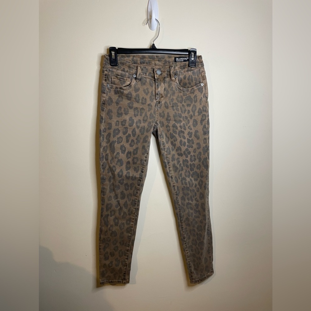BlankNYC The Reade Crop Cheetah/Leopard Print Skinny Jeans